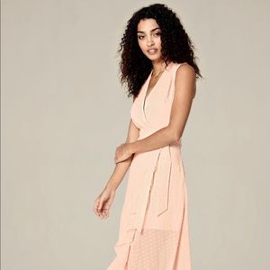 NWT Bebe Textured Ruffle Maxi Dress Size 4